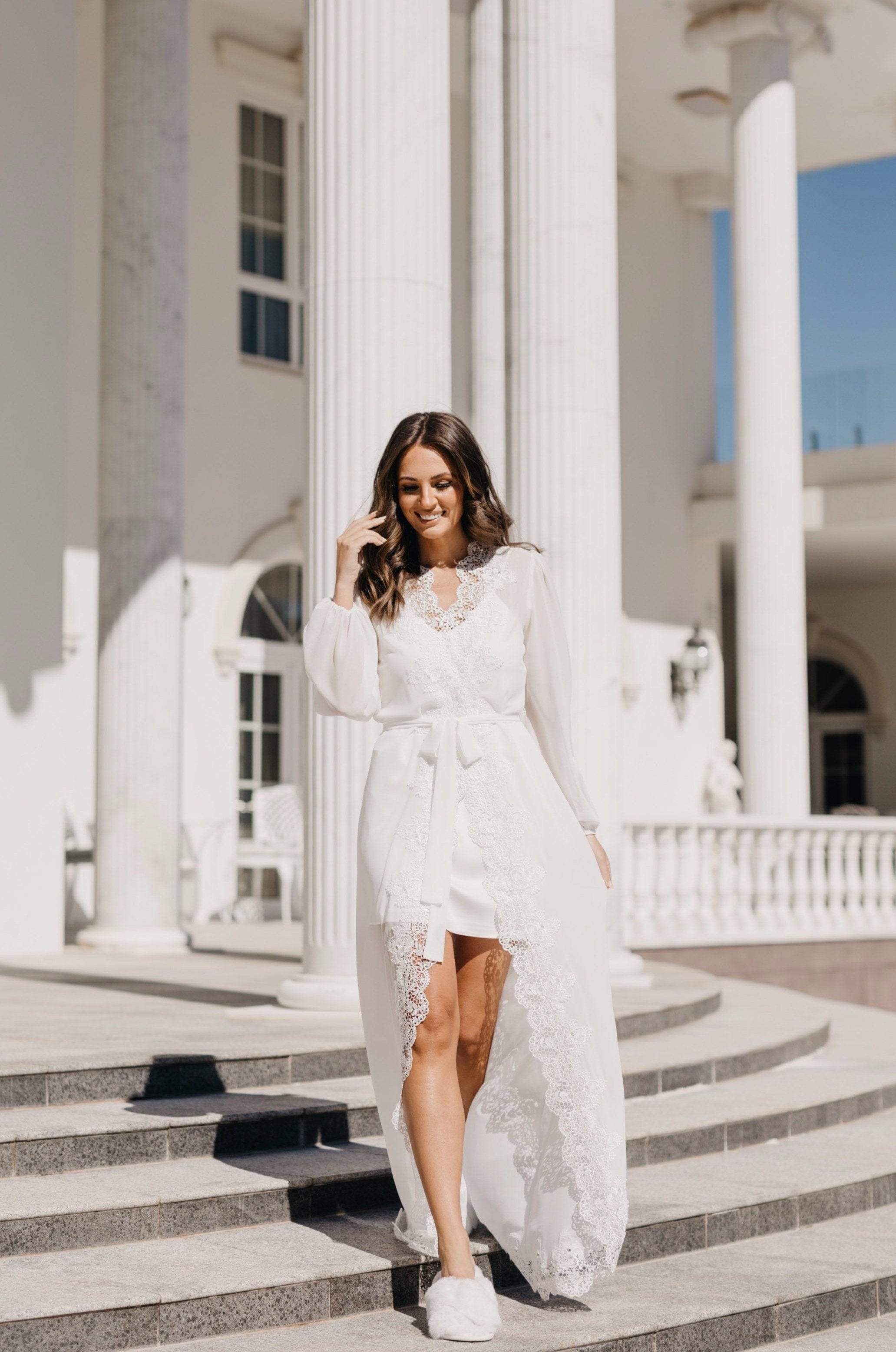Layla Lace Trim Maxi Dress with Slip - Elegant Long Flowy Dress for Women | Perfect for Weddings, Parties & Special Occasions