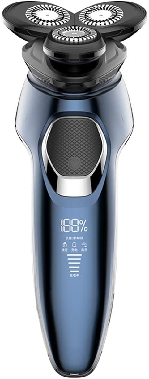 Men's Electric Razor - Waterproof Rotary Shaver for Dry & Wet Use, USB Rechargeable Cordless Facial Hair Trimmer - Perfect for Travel, Home & Gym Grooming