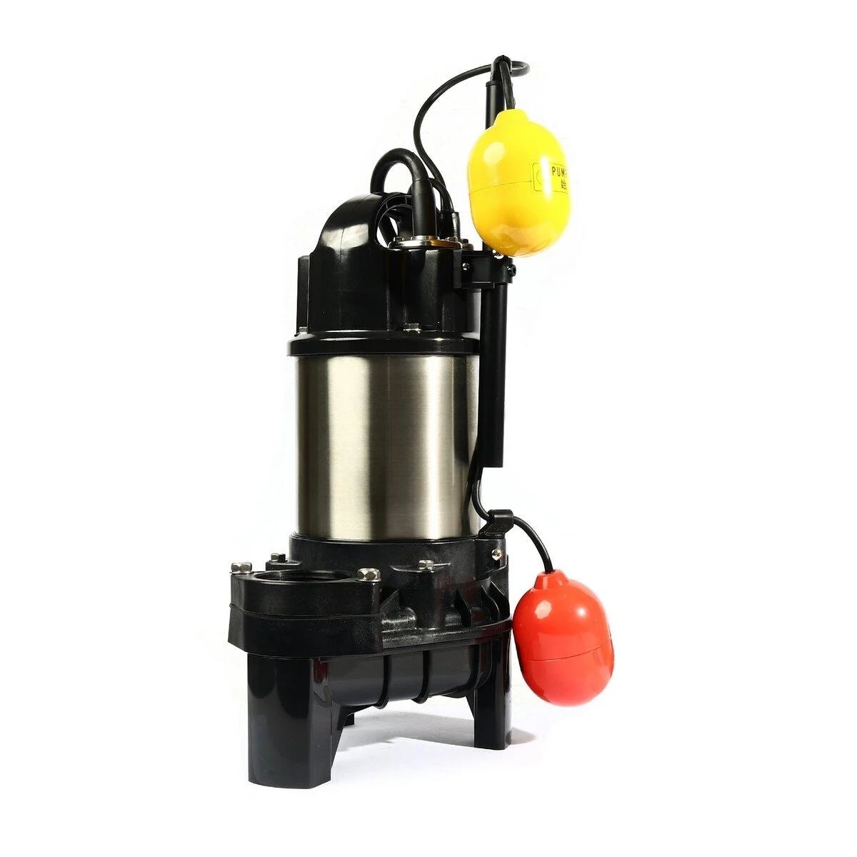 Tsurumi 50PUA2.75S 0.75kW Single Phase Automatic Submersible Wastewater Pump with Vortex Impeller - 360LPM Flow Rate, 123kPa Pressure - Ideal for Basement Drainage, Sewage Transfer & Flood Control
