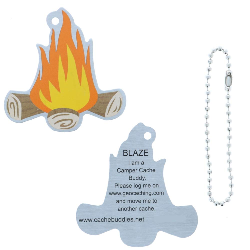 Blaze The Campfire Travel Tag - Personalized Camping Gear for Hiking & Outdoor Adventures - Perfect for Backpacking, RV Trips & Wilderness Exploration