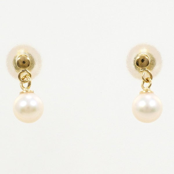 18K Yellow Gold Pearl Earrings for Women – Elegant Stud Earrings with Real Pearls – Perfect for Weddings, Parties & Gifts