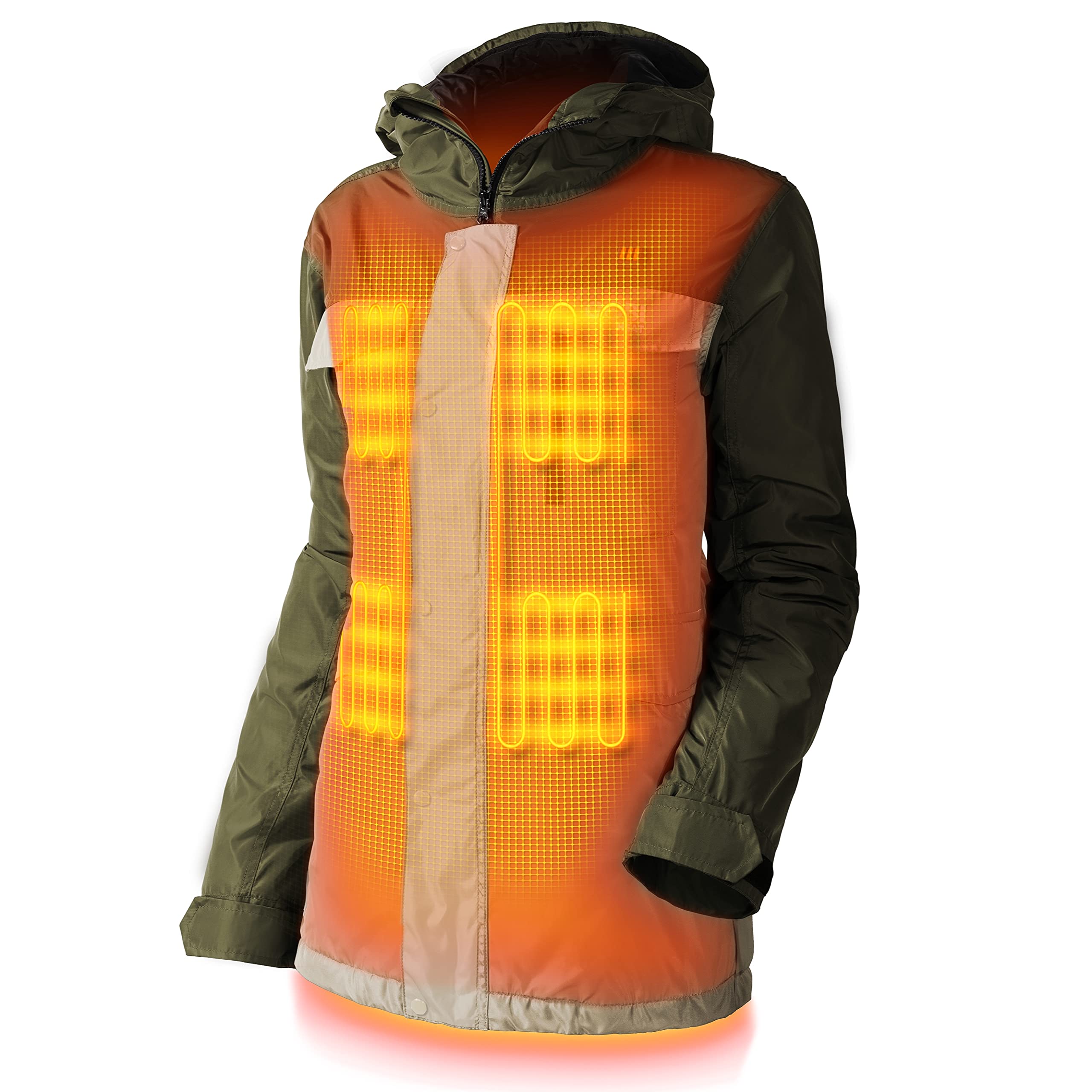 Women's Heated Ski Jacket with 10-Hour Battery & Charger - Machine Washable Winter Jacket for Skiing, Snowboarding & Outdoor Activities