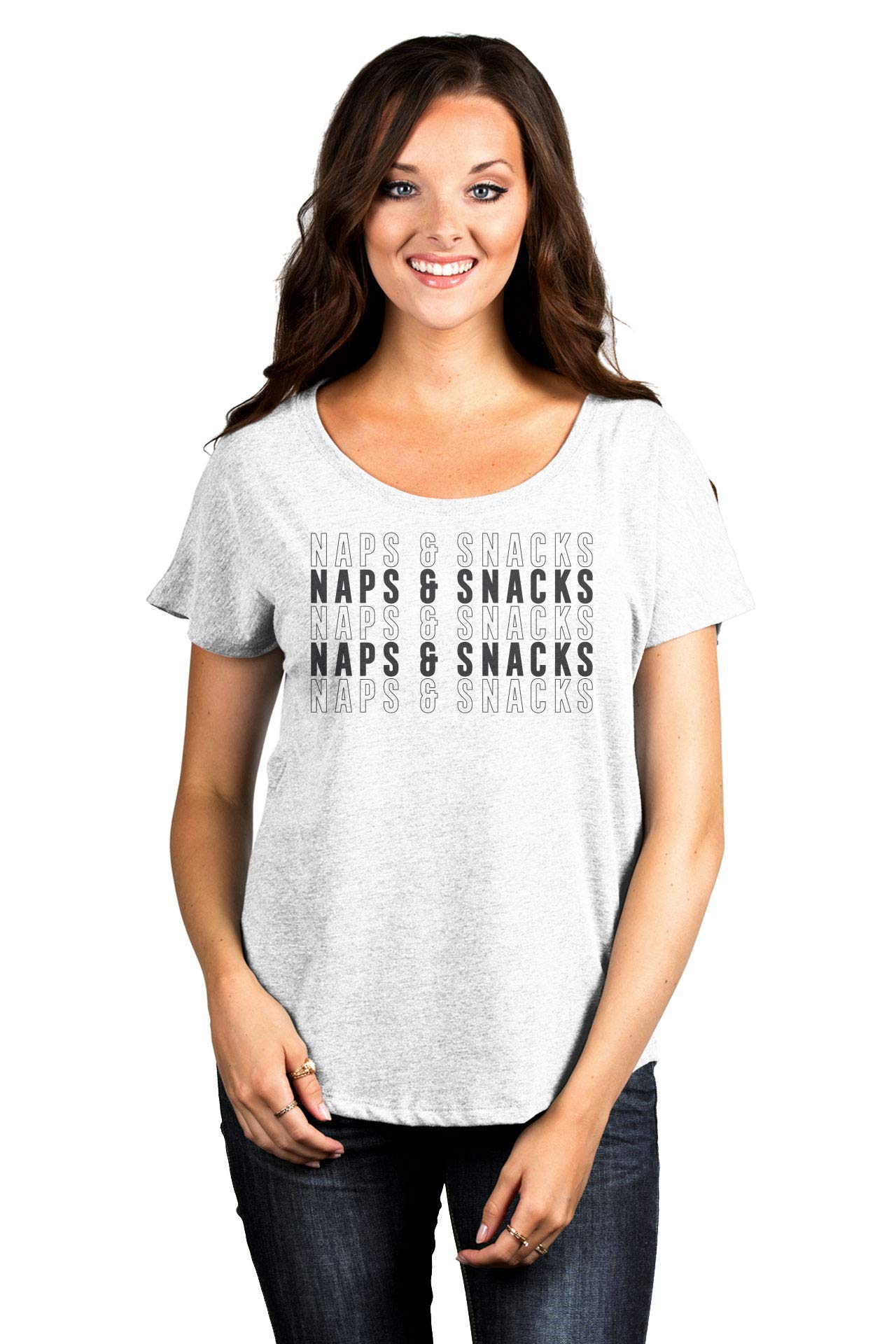 Women's Fashion Slouchy Dolman T-Shirt Tee - Soft Casual Oversized Top for Lounge, Travel & Everyday Wear | Naps and Snacks