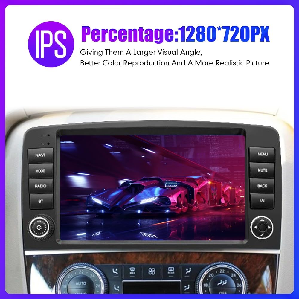 Original Android 10 Car Stereo GPS Navigation System - 2.5D IPS Touch Screen Multimedia Player for Mercedes-Benz R300 R350 R-Class (2006-2014) | In-Dash Upgrade for Seamless Connectivity & Entertainment