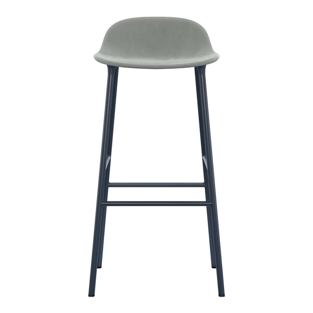 Modern Form Bar Stool with Sturdy Metal Legs & Comfortable Upholstered Seat - Perfect for Kitchen Islands, Home Bars & Commercial Use
