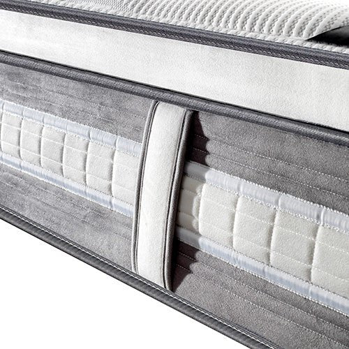 Premium Feather Comfort Plush Euro Top Pocket Spring Mattress - 34cm Thick Single Size for Ultimate Support & Pressure Relief | Perfect for Guest Rooms, Dorms & Small Spaces