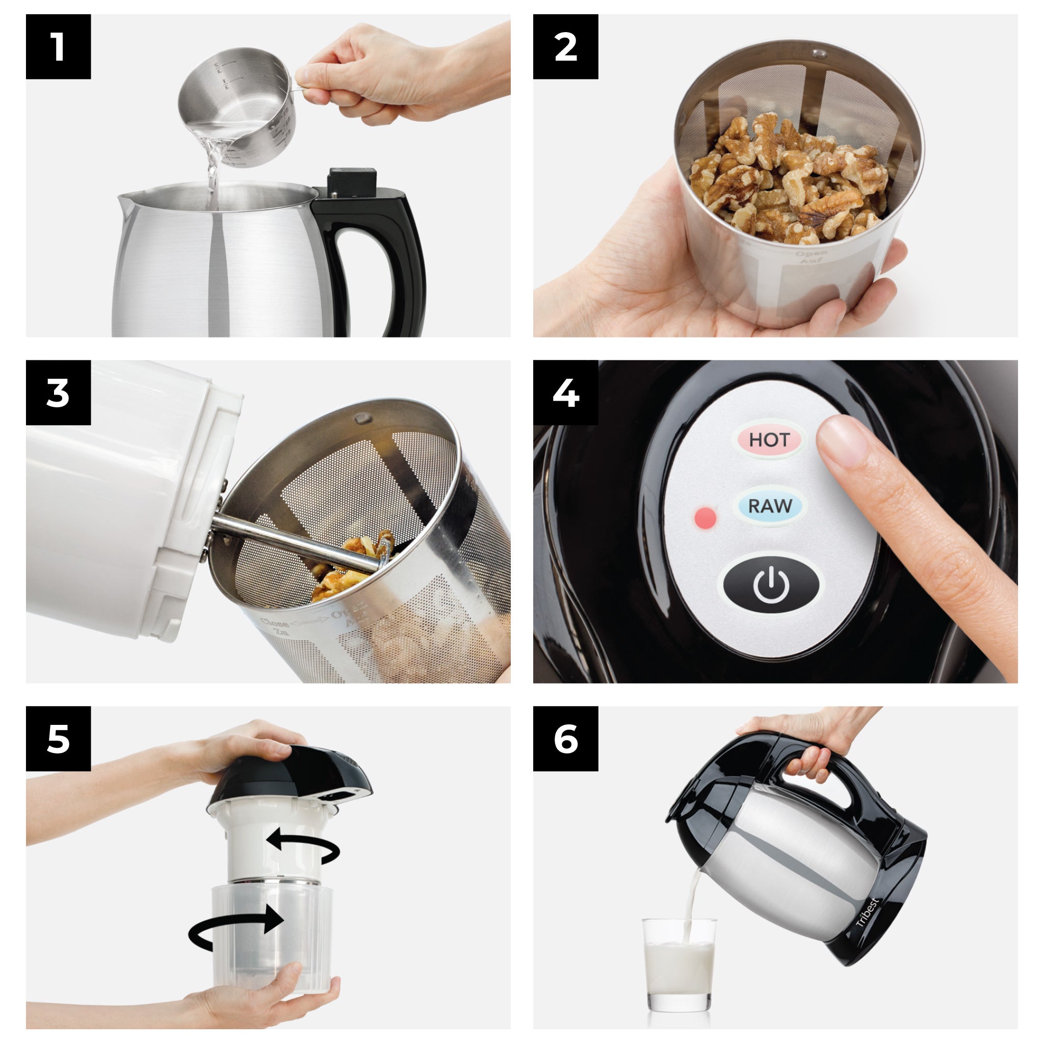 Soyabella® Plant Based Milk Maker - Almond, Soy, Oat Milk Machine for Home Use | Perfect for Vegan, Dairy-Free Diets | Easy to Use & Clean | Great for Smoothies, Coffee, and Healthy Drinks