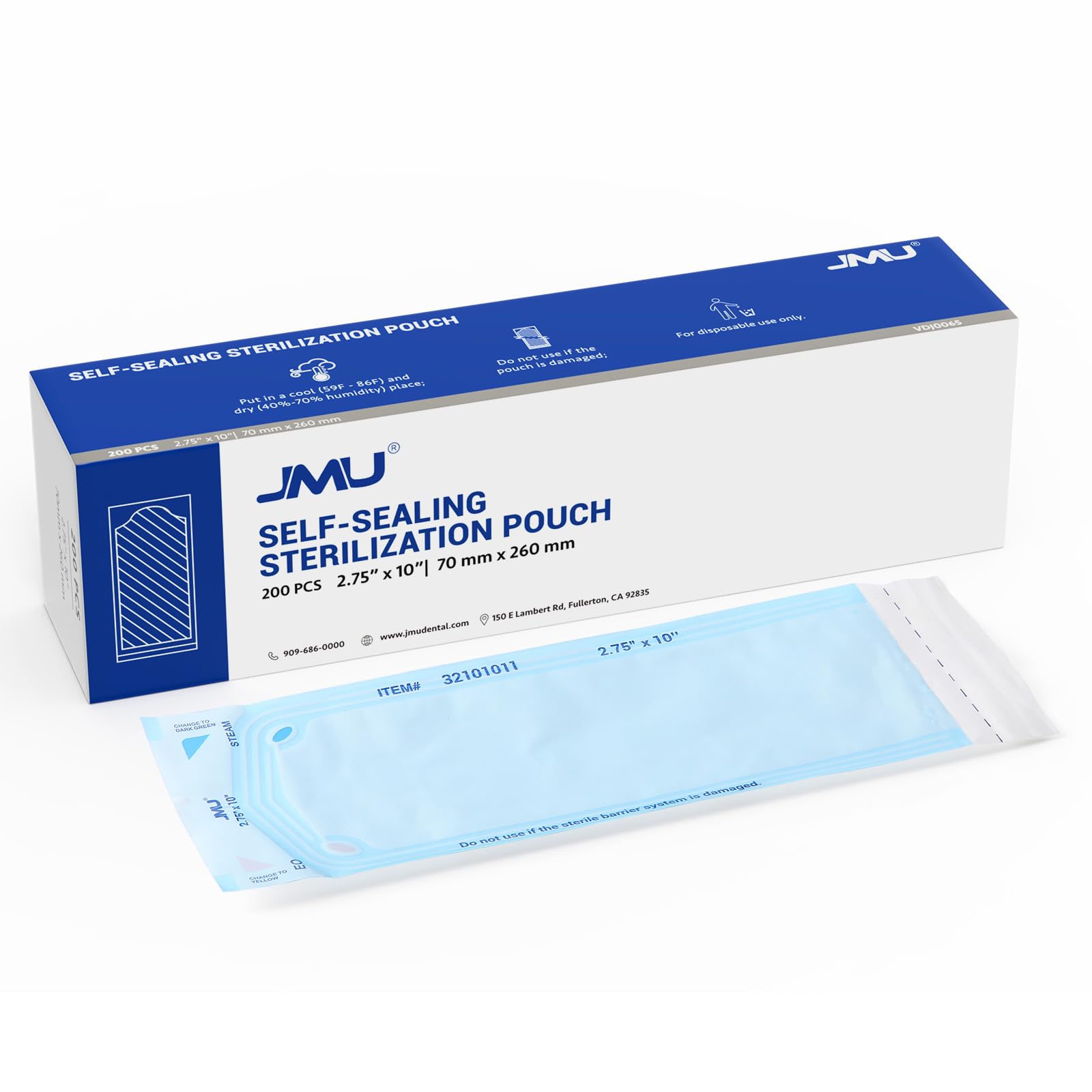 JMU 4000 Self Seal Sterilization Pouches 2.75