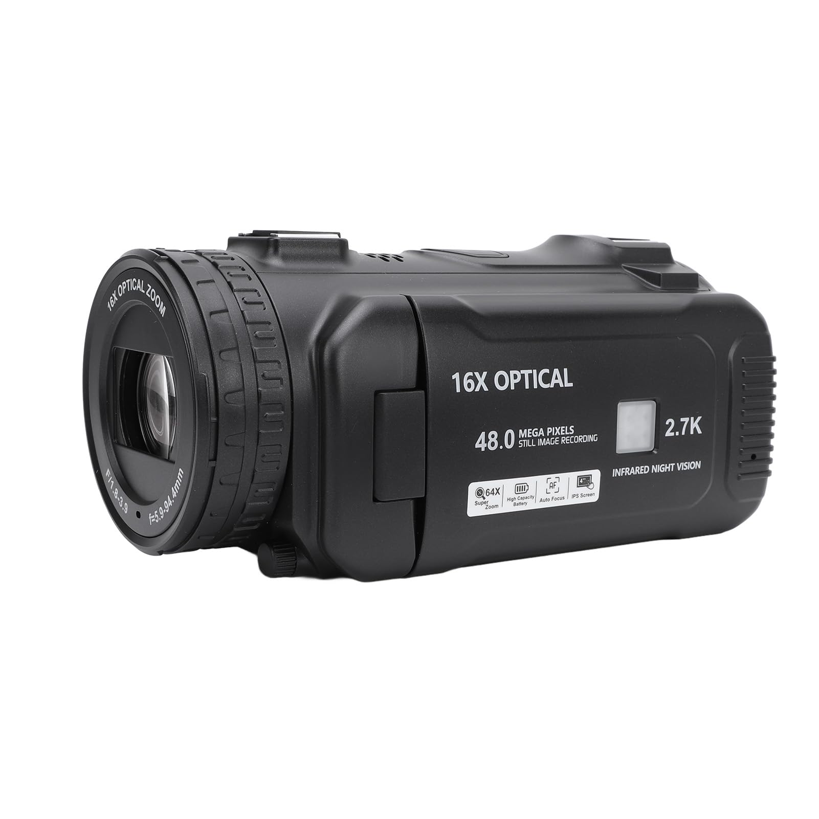 ASixxSix 2.7K 48MP Digital Video Camera with 16X Zoom & 4