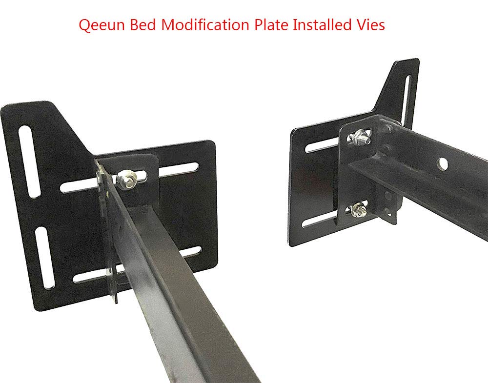 CAFORO Queen Bed Conversion Kit - 4-Piece Headboard Attachment Brackets & Bed Frame Adapter Plates for Full to Queen Size Upgrade | Perfect for Bedroom Furniture Assembly & DIY Bed Frame Modifications