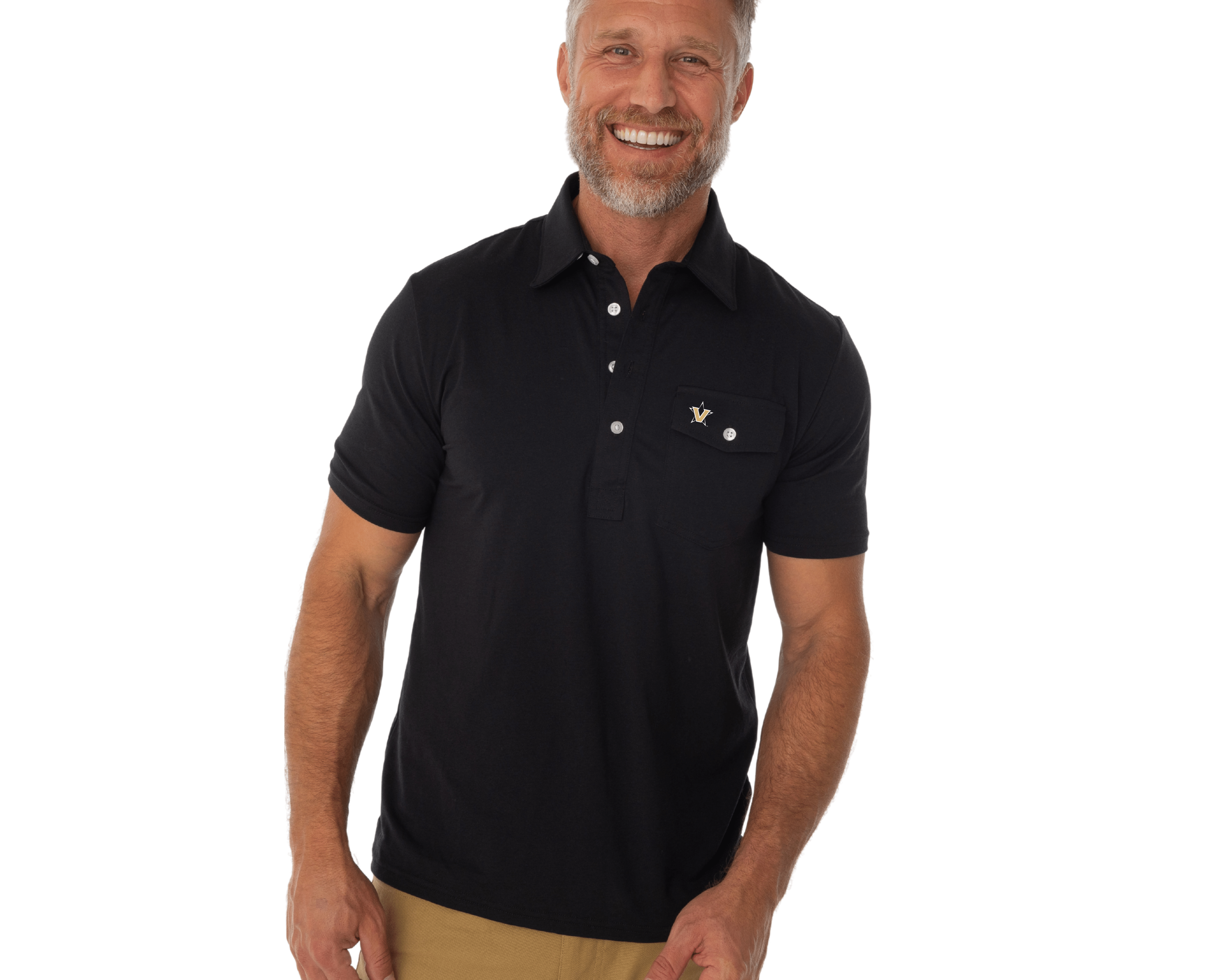 Vanderbilt Coach's Performance Players Shirt - V Star Black - Breathable Moisture-Wicking Athletic Shirt for Training, Games & Sports Events