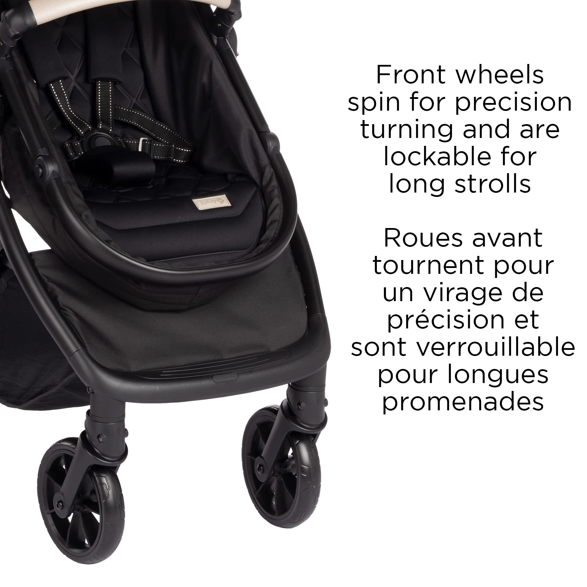 Safety 1st Raya Travel System - Lightweight Stroller & Infant Car Seat Combo in Santorini Design | Perfect for Newborns, Travel & Everyday Use