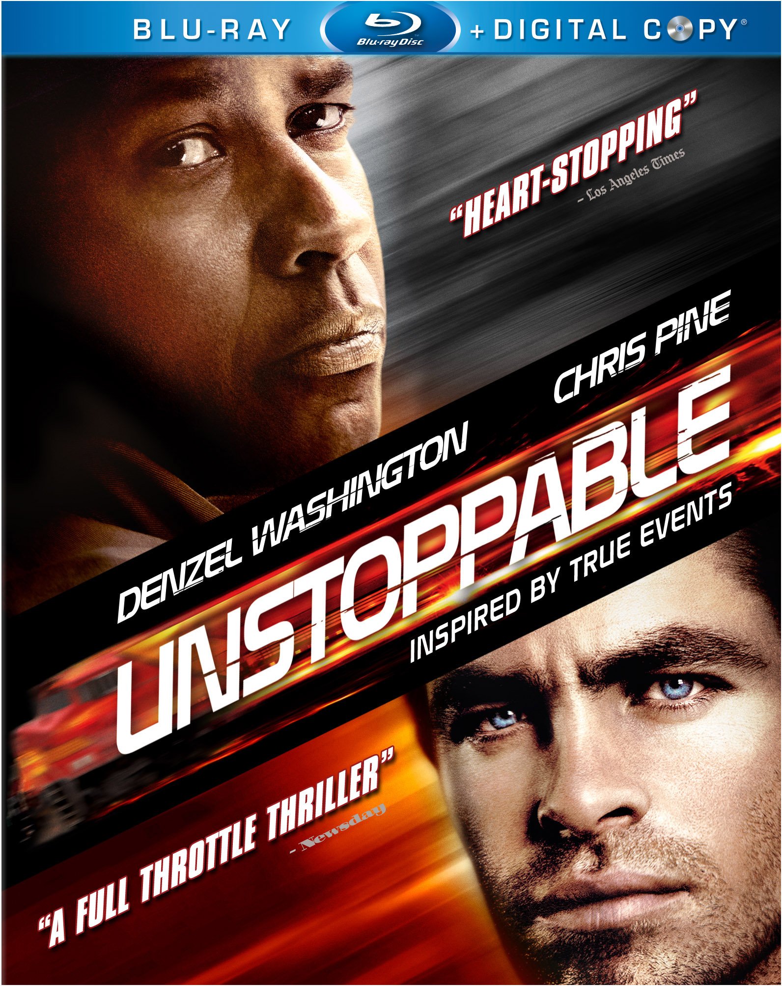 Unstoppable Blu-ray + Digital Copy - Action Thriller Movie for Home Entertainment & Movie Nights