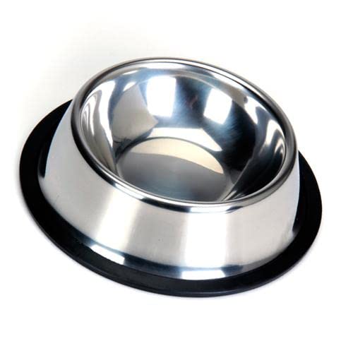 SECRET DESIRE Stainless Steel Pet Food Bowl with Non-Slip Rubber Ring for Dogs & Cats - Durable & Spill-Proof Design - Perfect for Indoor, Outdoor & Travel Use