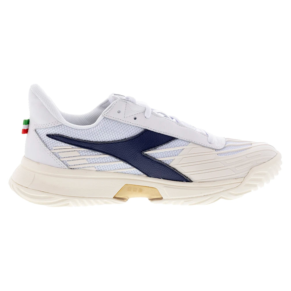 B. Elite Star Tennis Shoes for Men & Women - White & Blue Corsair Design - Lightweight & Breathable for Running, Training & Casual Wear