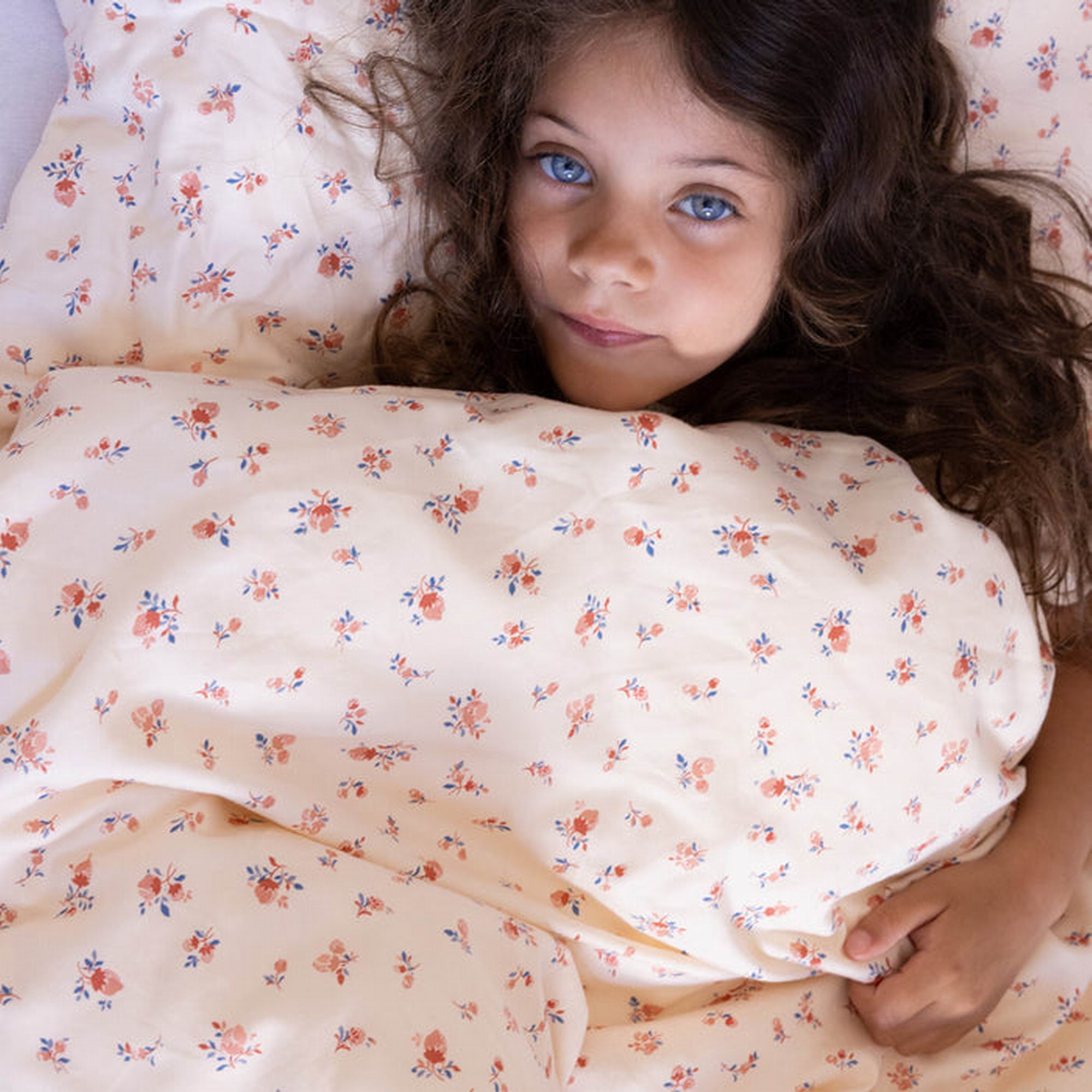 Organic Cotton Cam Cam Copenhagen Bedding Set - Single Size 140x200cm - GOTS Certified Berries Print - Perfect for Kids' Rooms & Nursery Decor