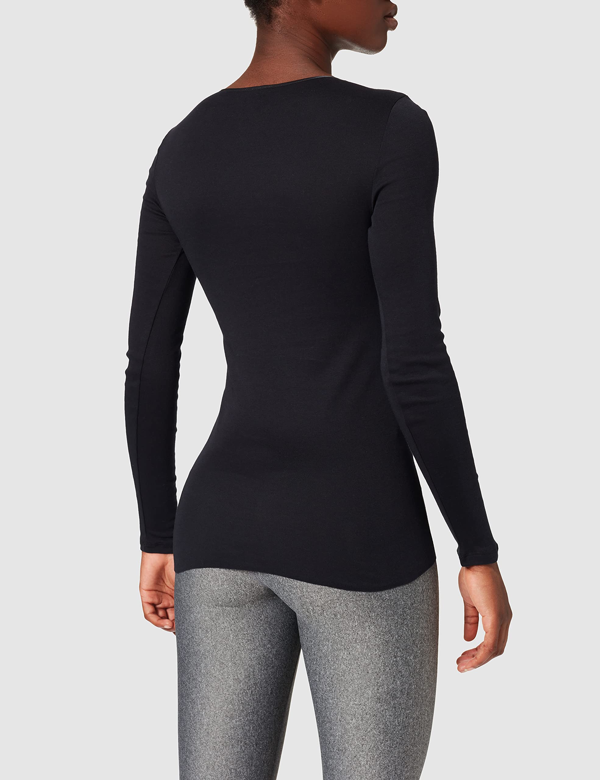 Hanro Women's Seamless Long Sleeve Shirt - Soft Comfortable Stretchable Top for Everyday Wear, Work & Layering