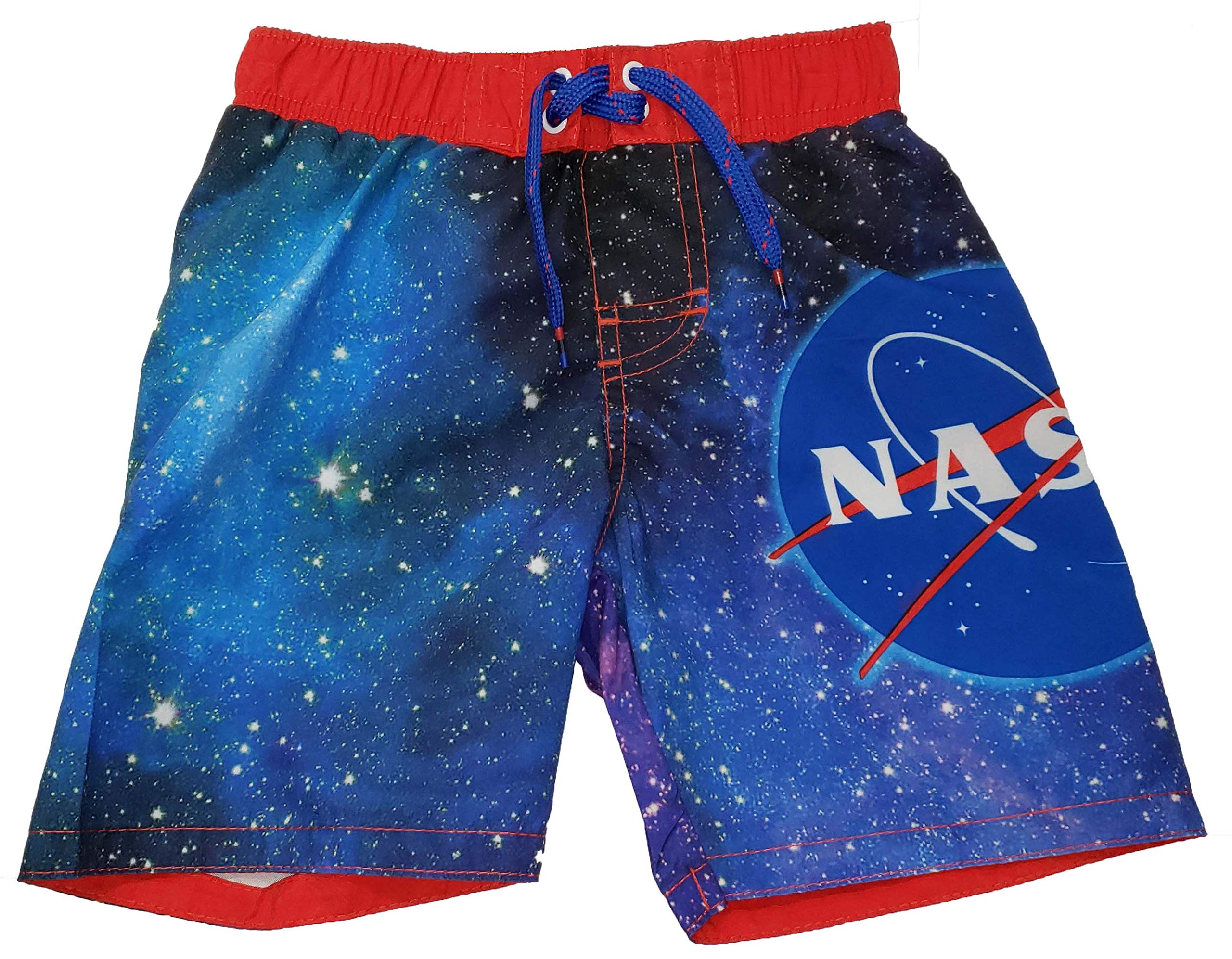 NASA Graphic Swim Trunk Shorts for Men - Quick Dry Beach Swimwear with Space Design - Perfect for Pool, Vacation & Summer Outdoor Activities