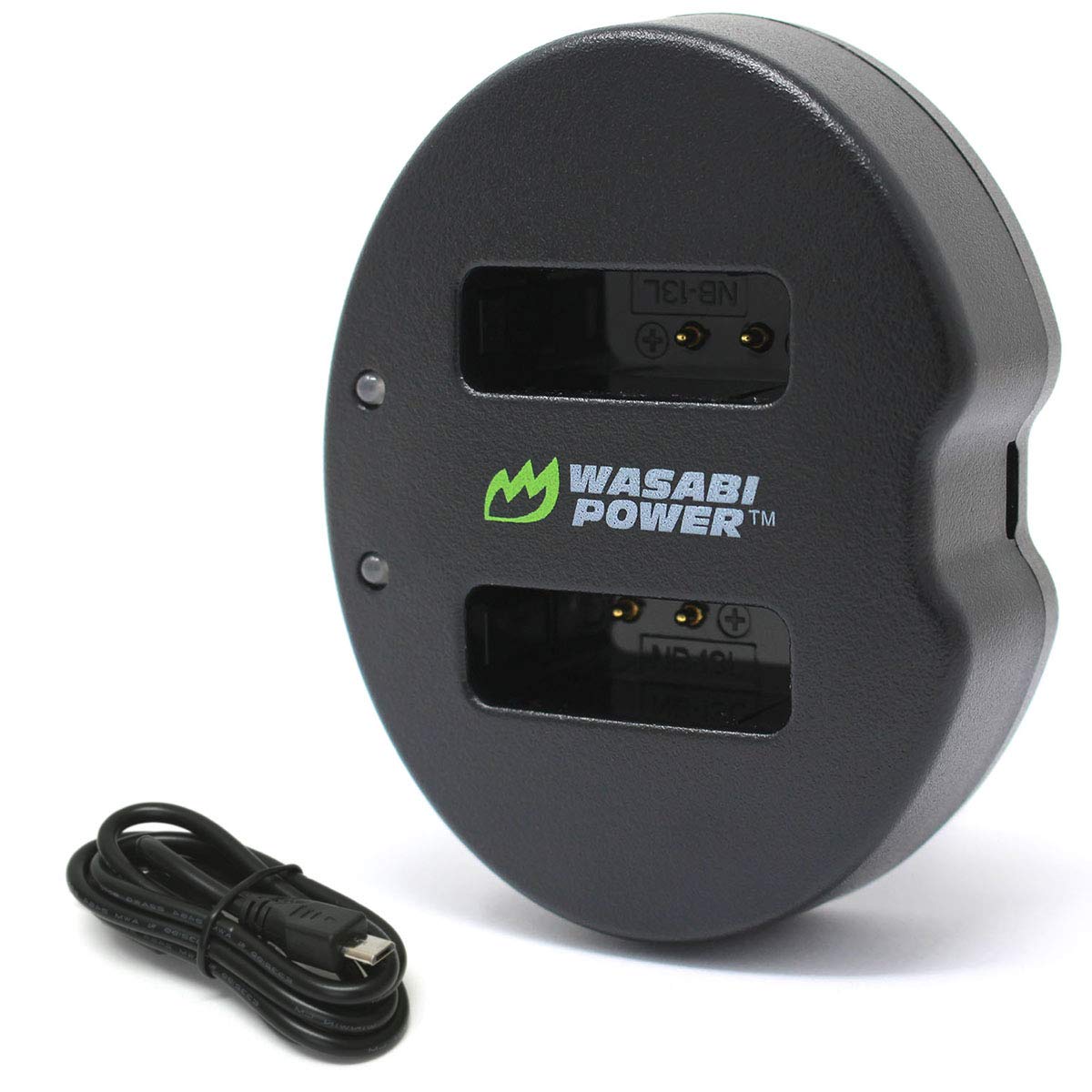 Wasabi Power Dual USB Battery Charger for Canon NB-13L - Fast Charging for Cameras & Devices - Perfect for Travel, Photography & Backup Power