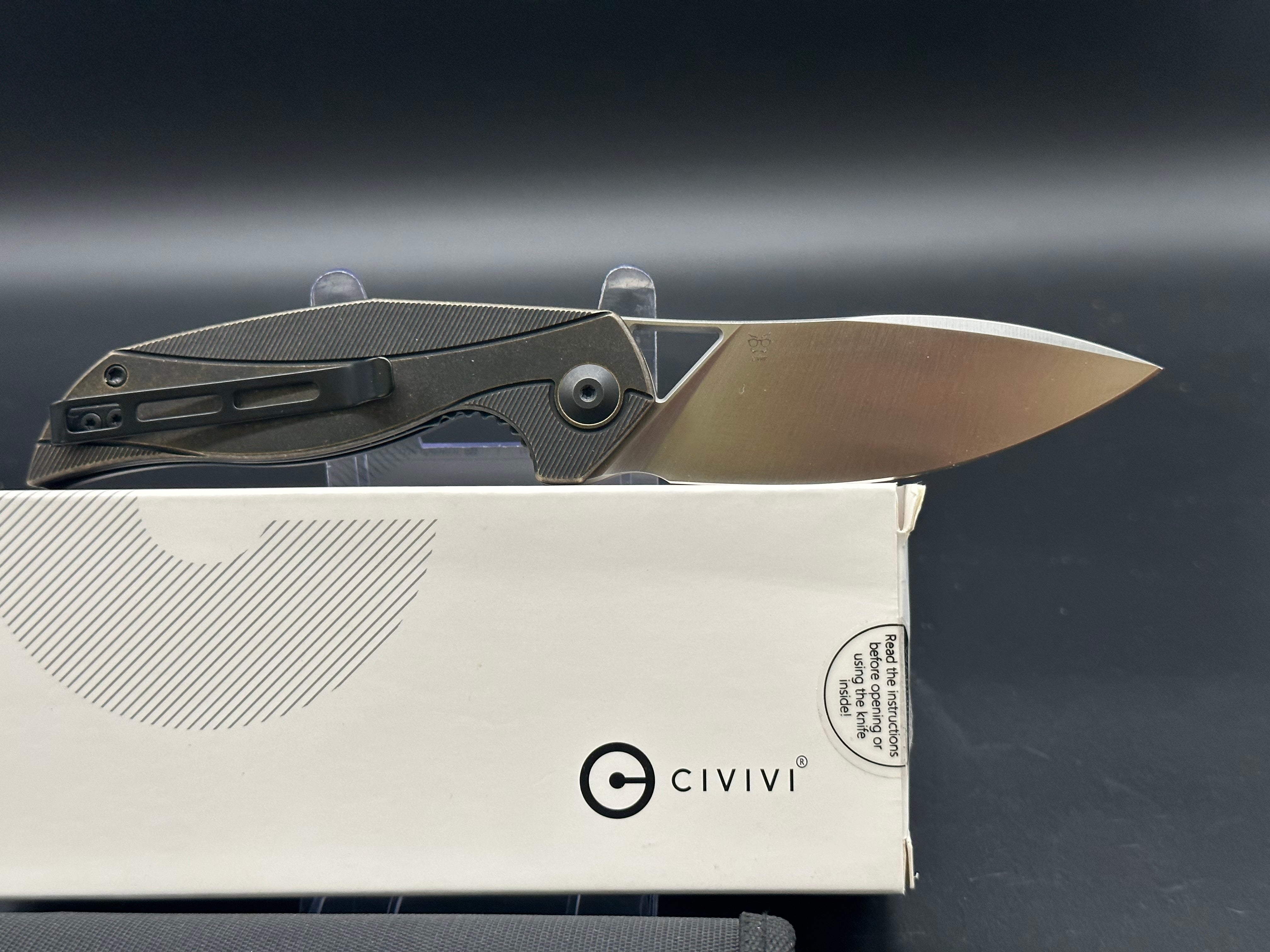 CIVIVI ANTHROPOS Brass Pocket Knife - EDC Folding Knife with Brass Handle, Razor Sharp Blade for Outdoor, Camping & Everyday Carry (EDC) | Perfect for Hiking, Survival & Tactical Use
