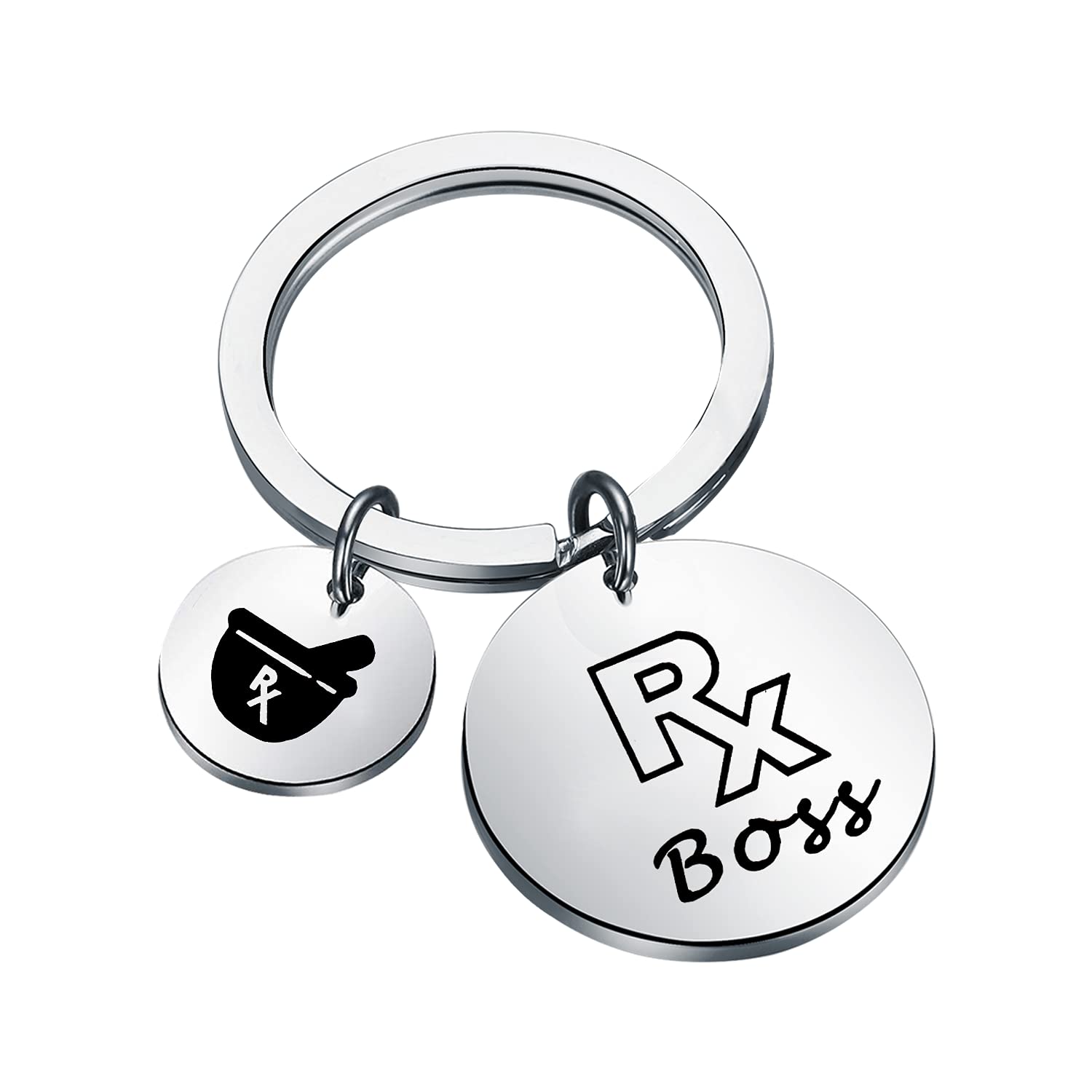 AKTAP Rx Pharmacy Keychain - Pharmacy Tech Jewelry & Rx Boss Pestle Bowl Charm - Perfect Pharmacist Graduation Gift for Pharmacy Students & Professionals - Ideal for Work, Graduation & Everyday Use