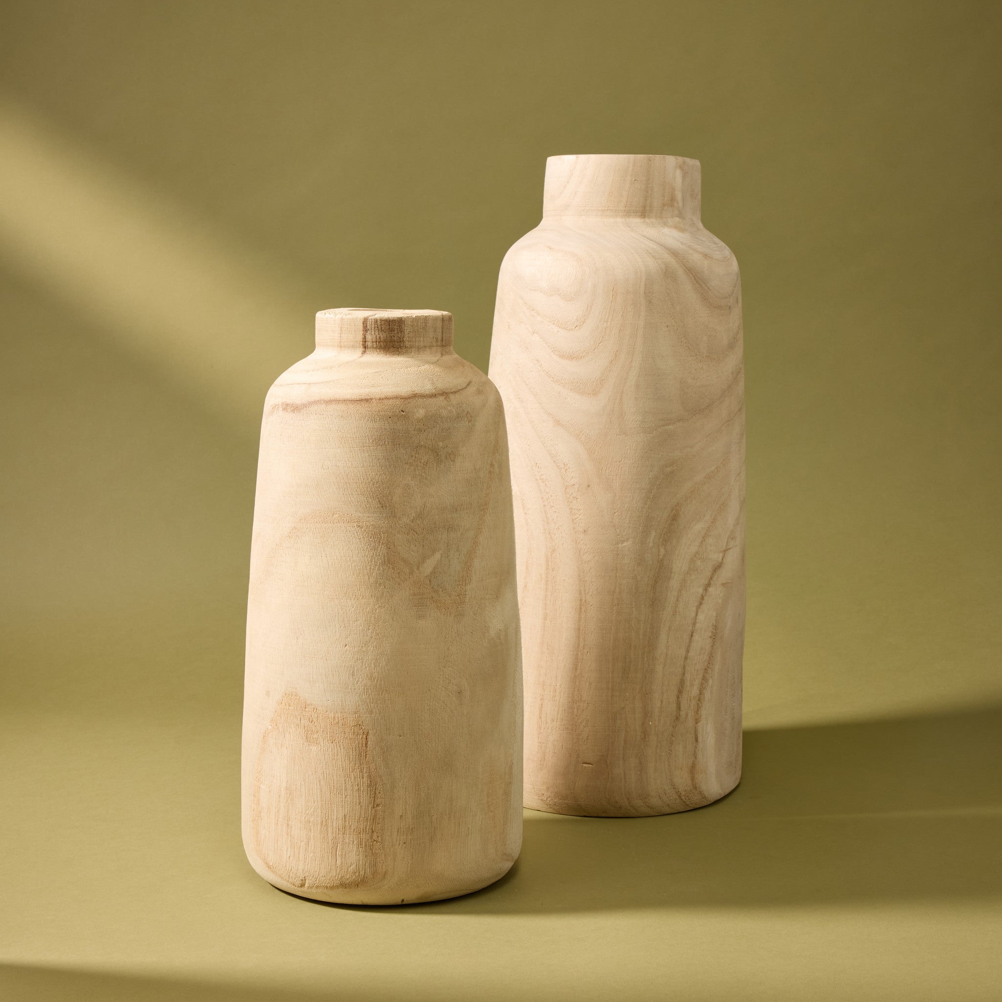 Dansk Wooden Vase - 47cm Tall Handcrafted Wood Vase for Home Decor, Wedding Centerpiece & Scandinavian Style Interior Design