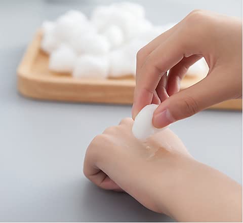 Soft Cotton Balls for Face - 50pcs Pure White Makeup Remover Pads for Nail Polish, Oil, Lotion & Powder Application | Gentle Skincare & Beauty Essentials | Perfect for Daily Makeup Removal & Skincare Routine