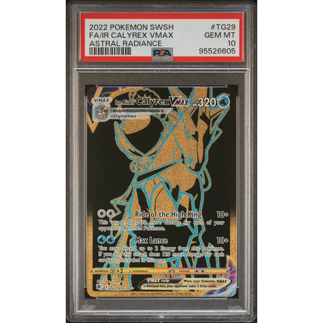 2022 Pokemon Astral Radiance Ice Rider Calyrex TG29/TG30 PSA 10 Graded Card - Rare Collectible for Trading Card Game Players & Pokemon Fans - Perfect for Tournaments, Display Cases, and Investment Collections