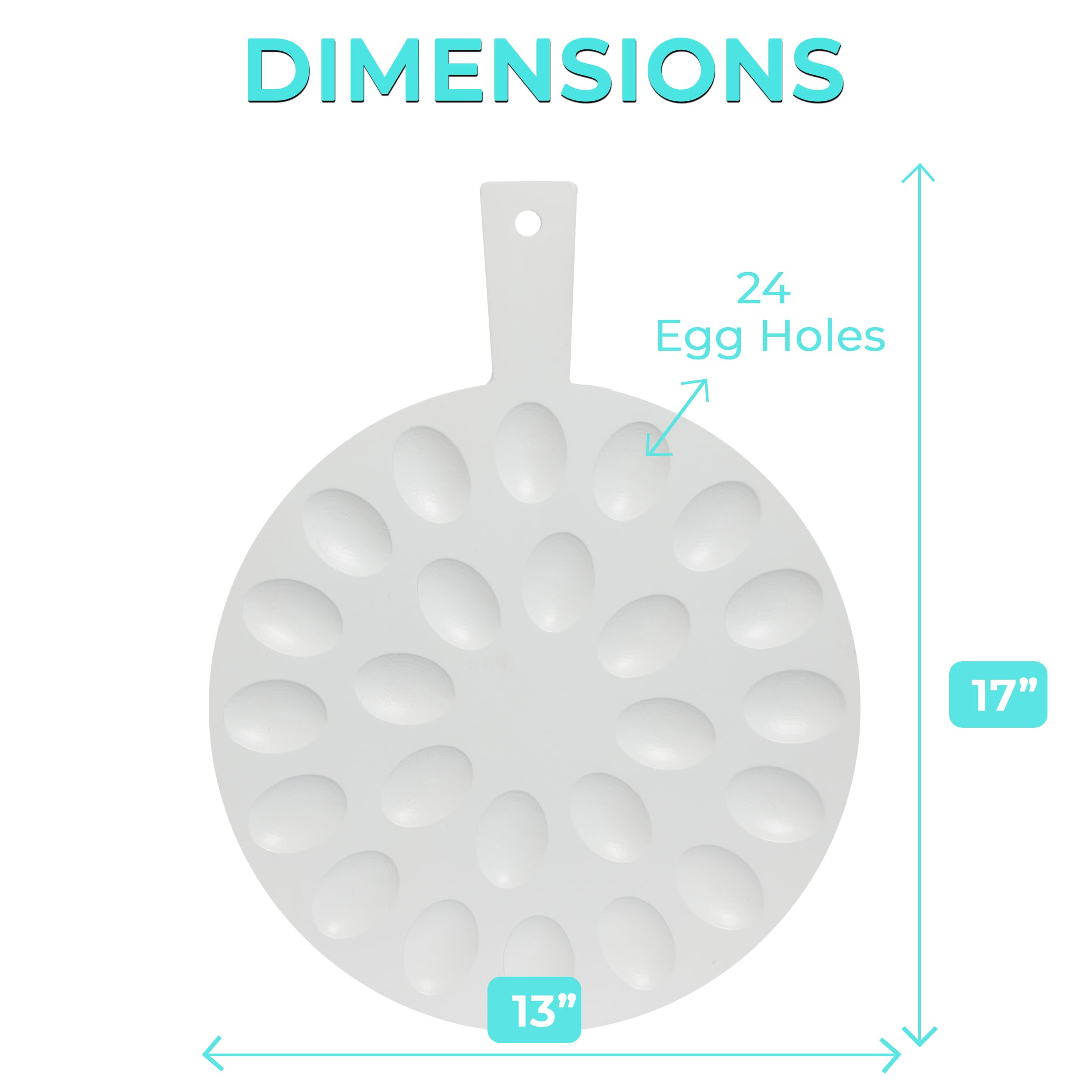 Premium Pop Design Deviled Egg Serving Tray - Large Brown Plastic Appetizer Plate for Parties, Picnics & Holiday Gatherings - Perfect for Easter, Thanksgiving & Potlucks