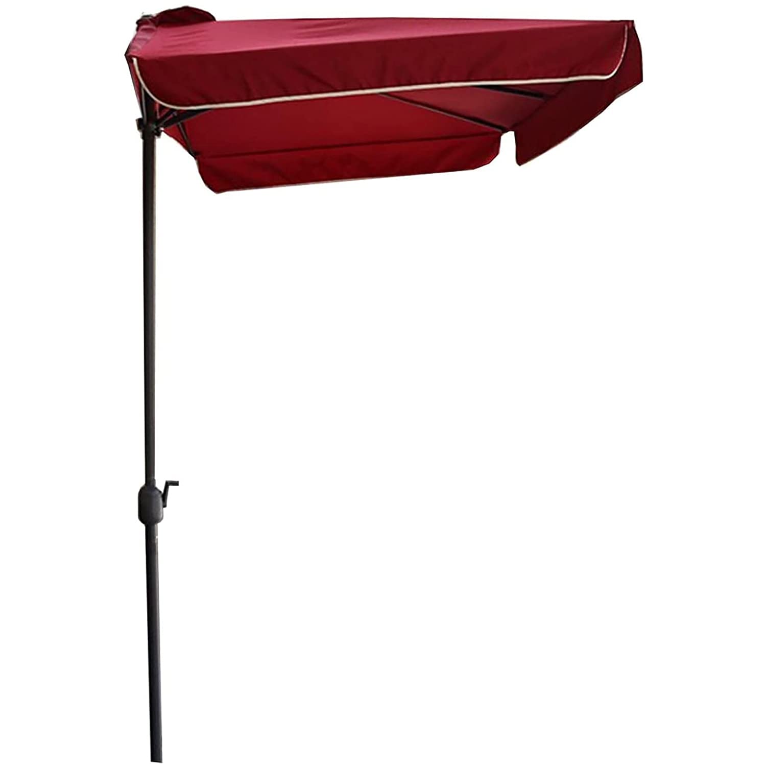 Half Round Outdoor Garden Parasol 230x130cm - UV Sun Shade Umbrella with Ruffles for Balcony, Terrace, Backyard & Pool - Perfect for Beach Lounging, Patio Dining and Summer Relaxation