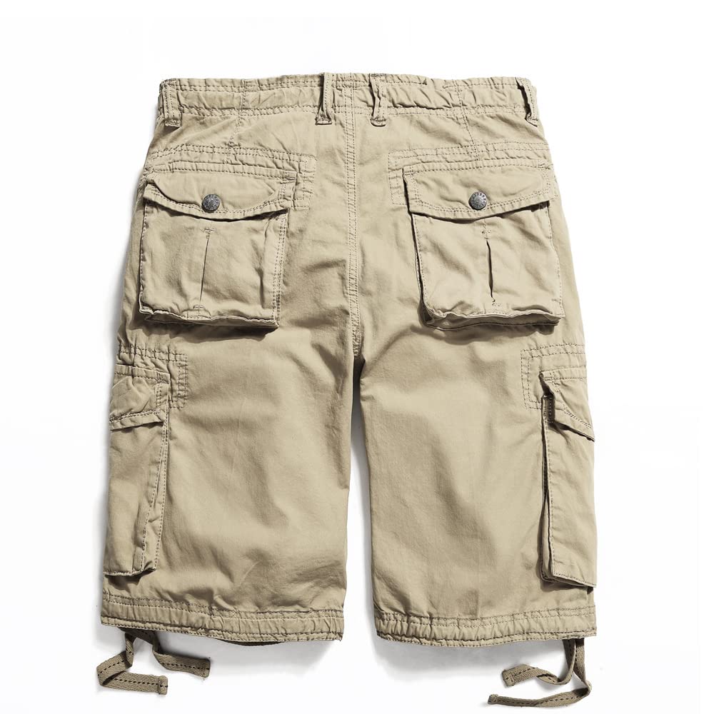 OCHENTA Men's Loose Fit Cargo Shorts with Multiple Pockets - Comfortable & Durable Casual Shorts for Outdoor Activities, Hiking, and Summer Wear
