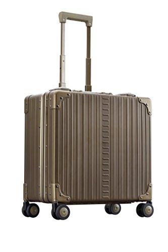 Aleon 17 Inch Aluminum Hardside Rolling Business Briefcase - Champagne Brown | Premium Wheeled Laptop Carry On for Travel & Office Professionals | Perfect for Business Trips, Commuting & Executive Meetings