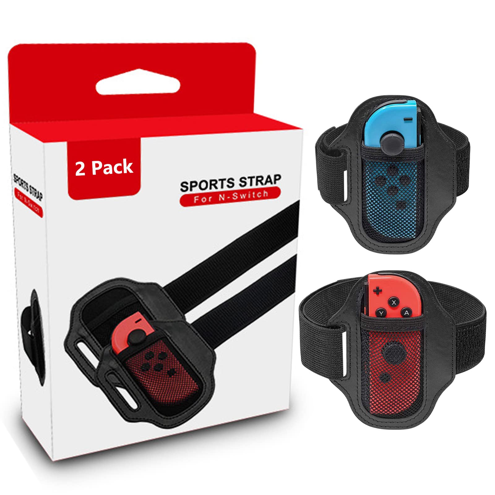 KUNSLUCK 2 Pack Adjustable Leg Straps for Nintendo Switch Sports Soccer & Ring Fit Adventure - Compatible with Adults & Kids - Perfect for Gaming Workouts & Fitness Training