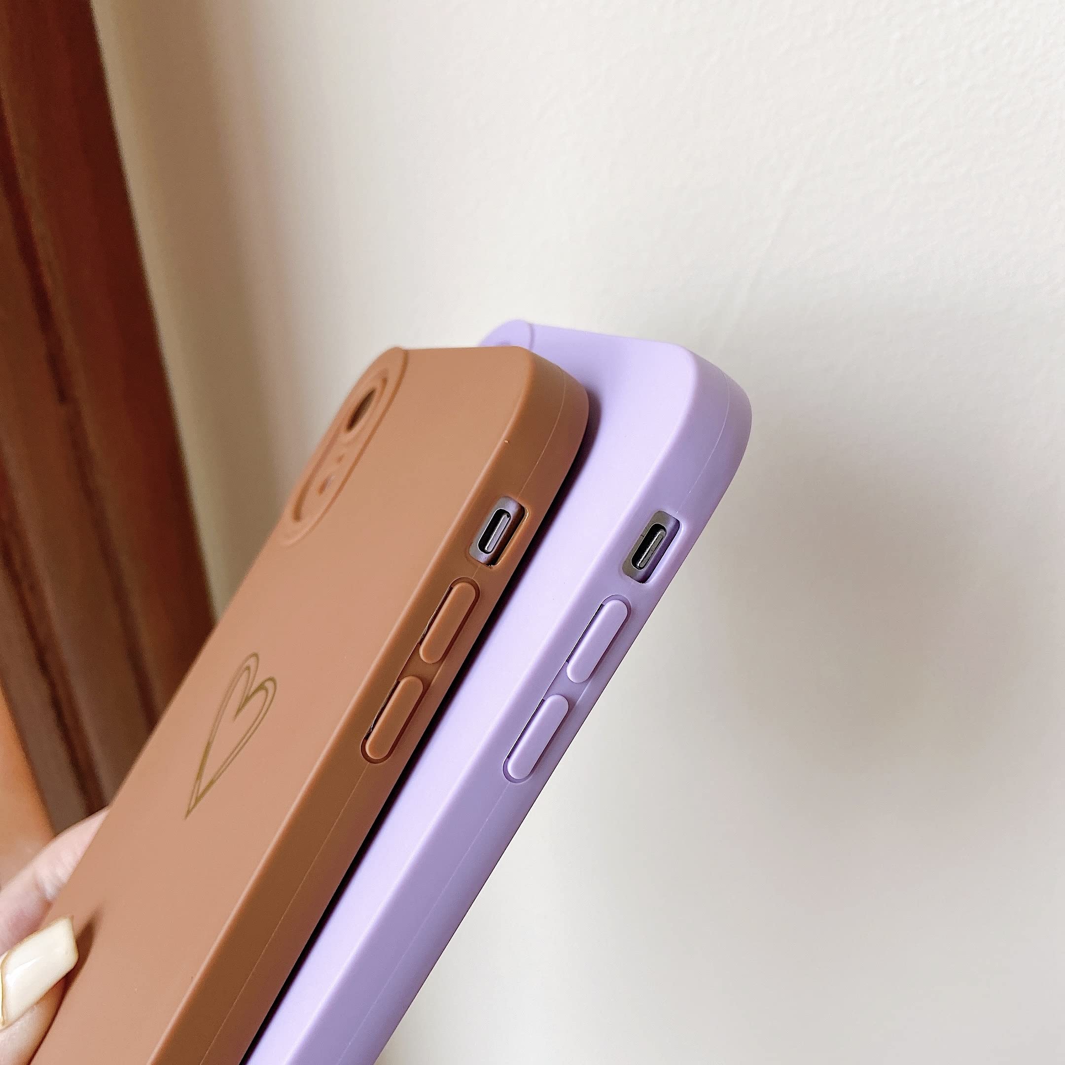 Qokey Cute Heart Plated iPhone XR Case (2018 6.1