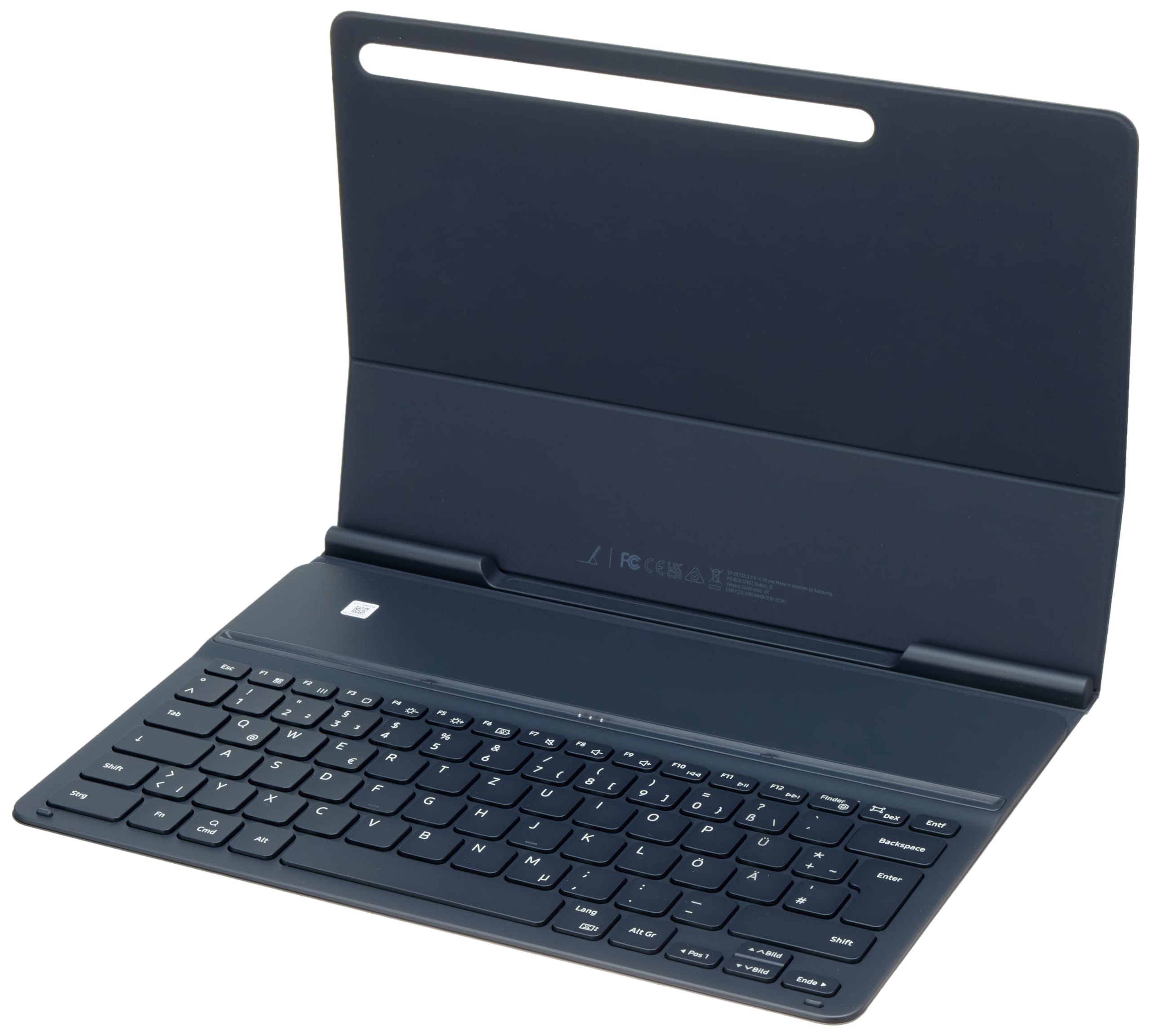 Samsung Galaxy Tab S7+ & S7 FE Keyboard Cover Slim EF-DT730 - 12.4 Inch Bluetooth Keyboard Case (Black) | Perfect for Work, Study & Travel