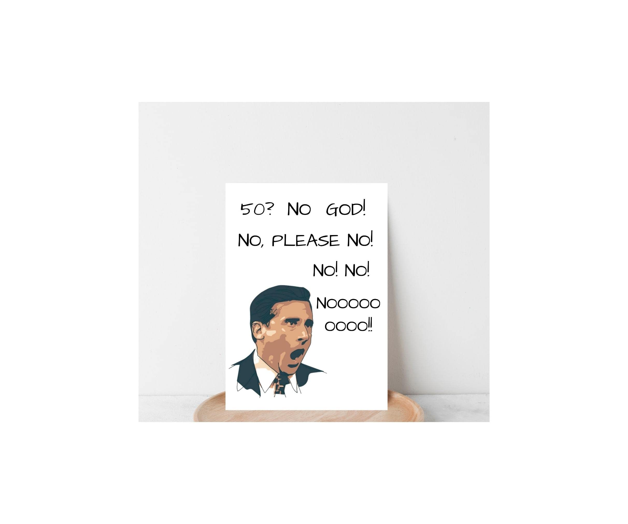 Michael Scott Inspired 50th Birthday Card from The Office - Funny Greeting Card for Best Friend, Her or Him | Perfect for Office Fans, Dunder Mifflin Lovers & TV Show Enthusiasts