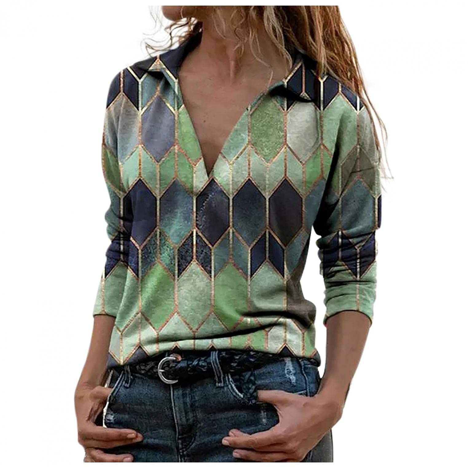 Qisemi Women's Summer T-Shirts - Fashion Short Sleeve V-Neck Zipper Cold Shoulder Blouse Tunic Tops with Trendy Prints | Perfect for Beach, Vacation, and Casual Outfits