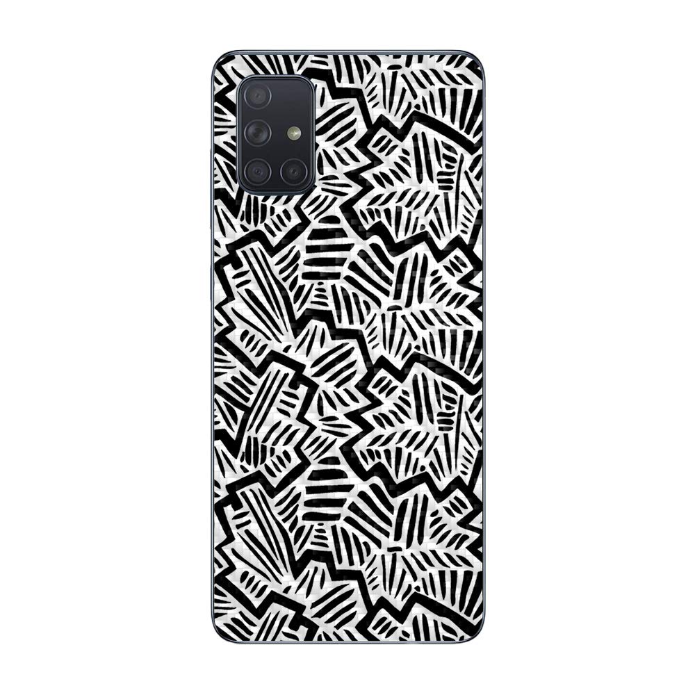 Premium Carbon Fiber Skin for Samsung Galaxy A51 - Abstract Black Design | Protective & Durable Textured Cover | Easy Installation | USA Made | Perfect for Daily Use & Style Protection