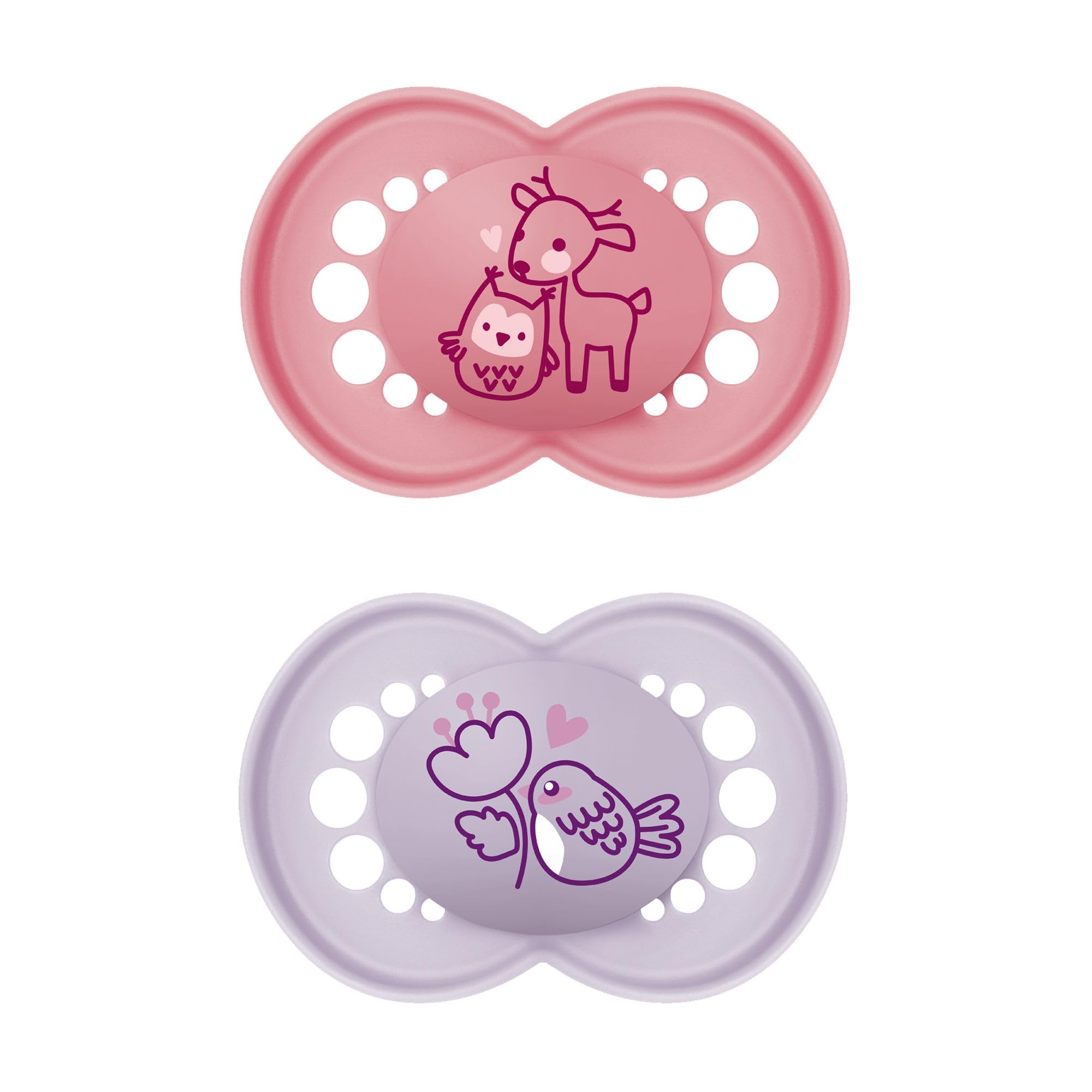 MAM Original Matte Baby Pacifiers for 16+ Months - BPA-Free Silicone Nipple, Easy to Clean, Best for Breastfed Babies - Developed with Medical Experts - 2-Pack with Sterilizer Case - Perfect for Daycare, Travel & Soothing Fussy Babies