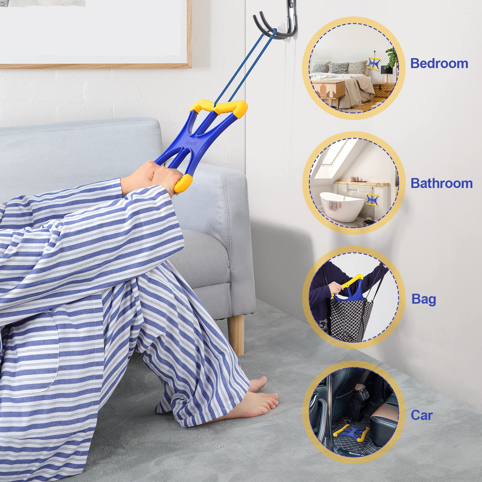 Portable Standing Aid for Seniors - Lift Assist Device for Elderly & Disabled - Handicap Bar for Safe Standing - Ideal for Home, Bathroom & Mobility Assistance