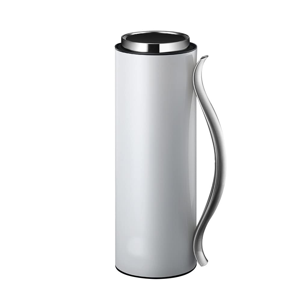 60oz Stainless Steel Thermal Coffee Carafe - Double Walled Vacuum Insulated Flask for Hot & Cold Beverages, 24-Hour Temperature Retention, Leak-Proof Design - Perfect for Office, Home, Camping & Travel (White)