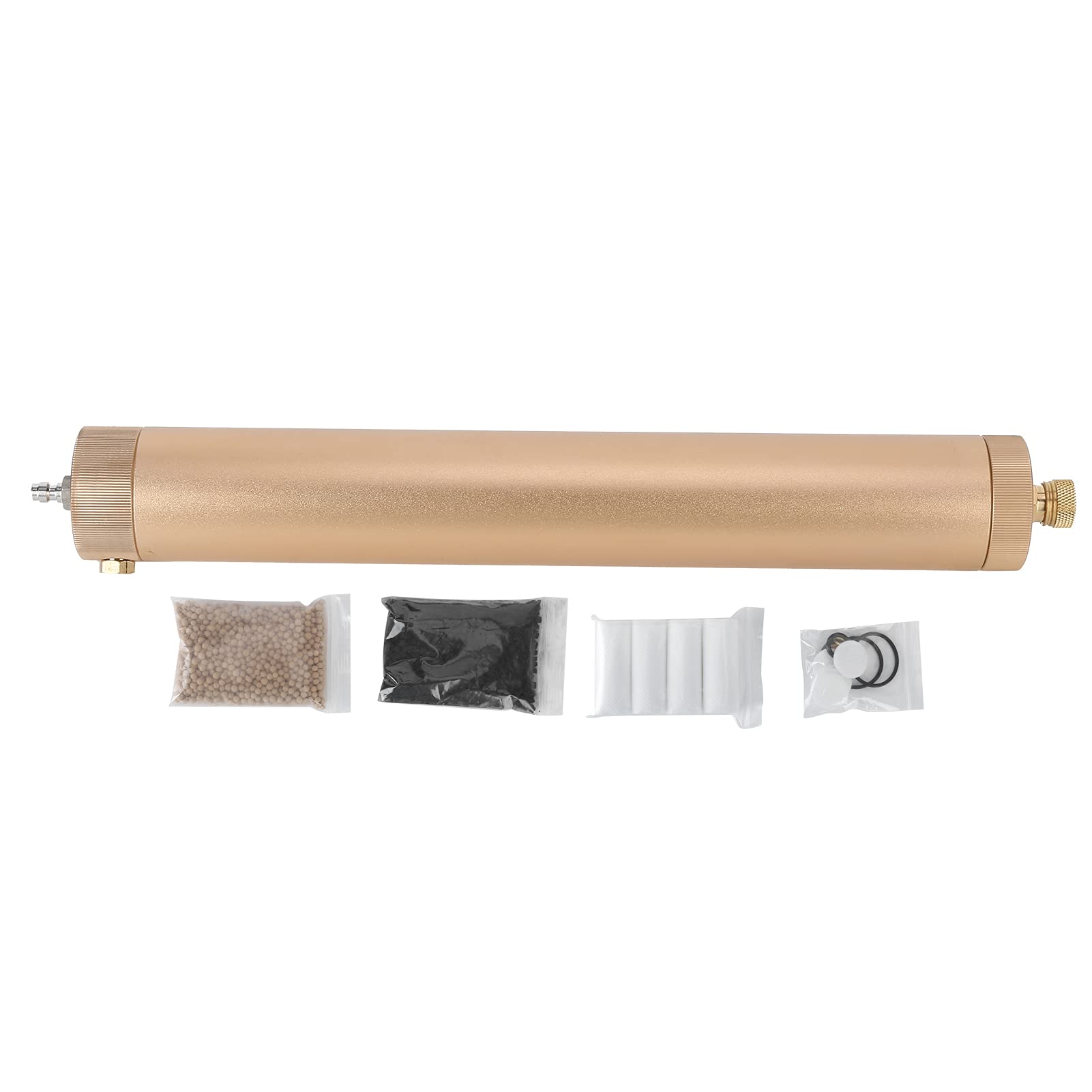 **High Pressure Oil Water Separator 0-30MPa - Aluminum Alloy PCP Air Compressor Pump Filter for Diving & Scuba (Gold) - Easy Installation, Corrosion Resistant for Marine & Industrial Use**