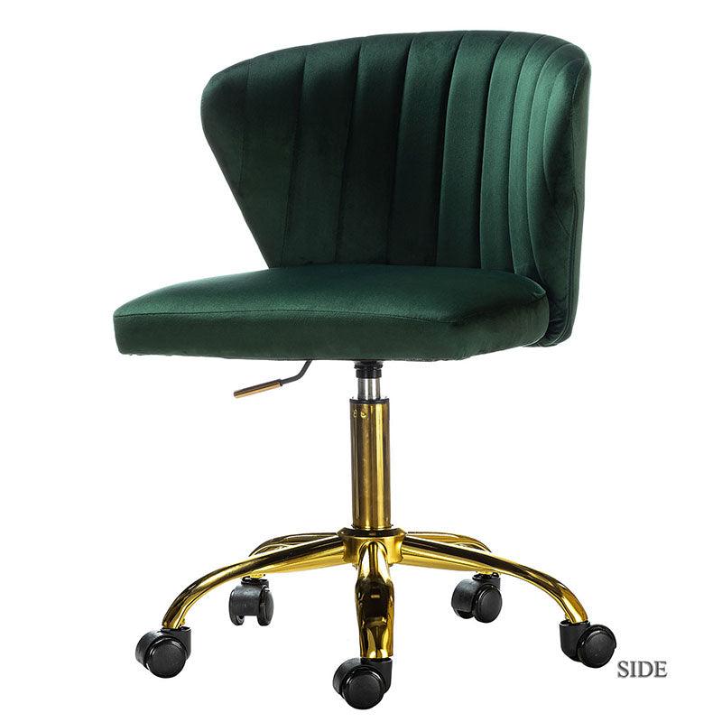 Premium Chandra Velvet Office Chair - Ergonomic Executive Desk Chair with Lumbar Support for Home & Office Workspaces - Comfortable Modern Computer Chair for Long Hours of Sitting