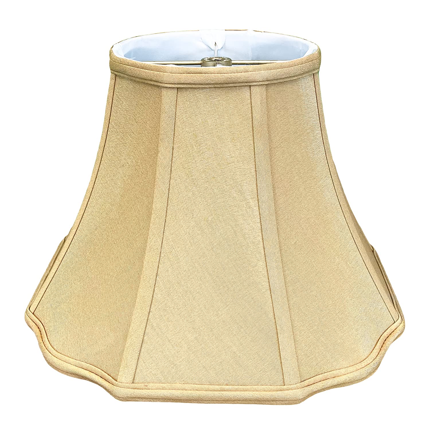 Royal Designs Flare Bottom Outside Corner Scallop Lamp Shade - Antique Gold, 10