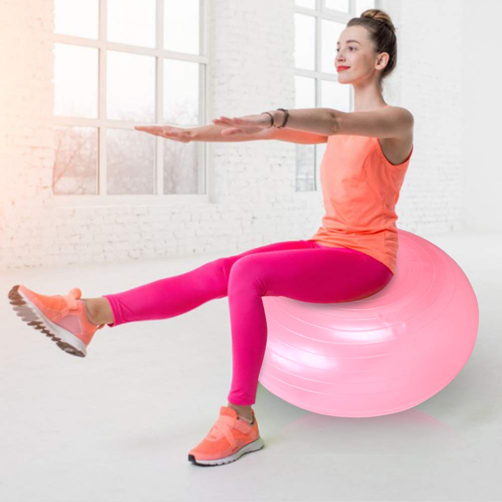 Ahdaskoo 50cm Anti-Burst Donut Exercise Yoga Ball - Thickened PVC Inflatable Stability Ball for Home Gym, Office Workout & Balance Training | Perfect for Yoga, Pilates, Core Strengthening & Ergonomic Seating