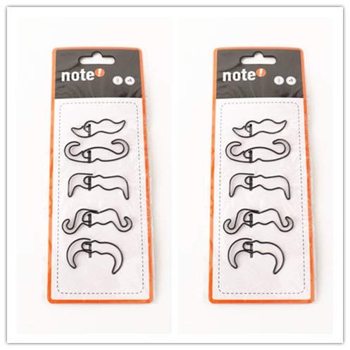 Mustache Shaped Paper Clips - 2 Set Creative Bookmark & Memo Clips for Office, School, and Gifts (Fun Tutu Design) - Perfect for Organizing Documents, Marking Pages, and Adding Playful Style to Workspaces