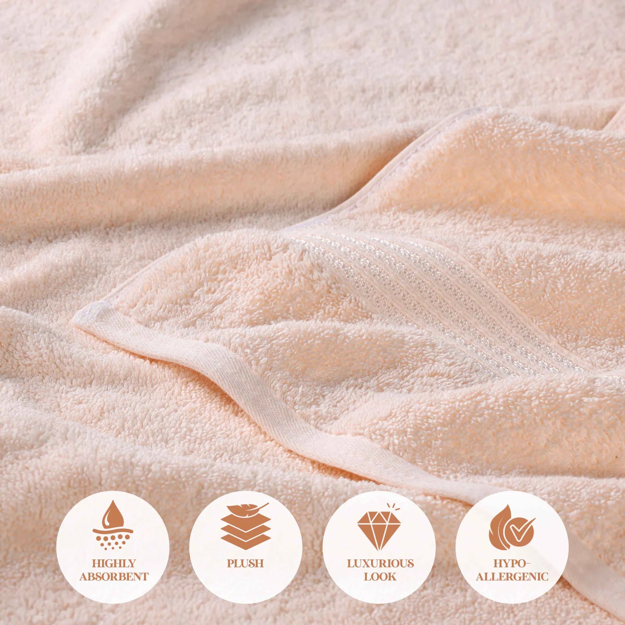 Premium Heritage Egyptian Cotton Bath Towel Set of 2 - Ultra Soft, Highly Absorbent & Quick Dry - Luxury Spa & Bathroom Essentials for Home & Hotel Use