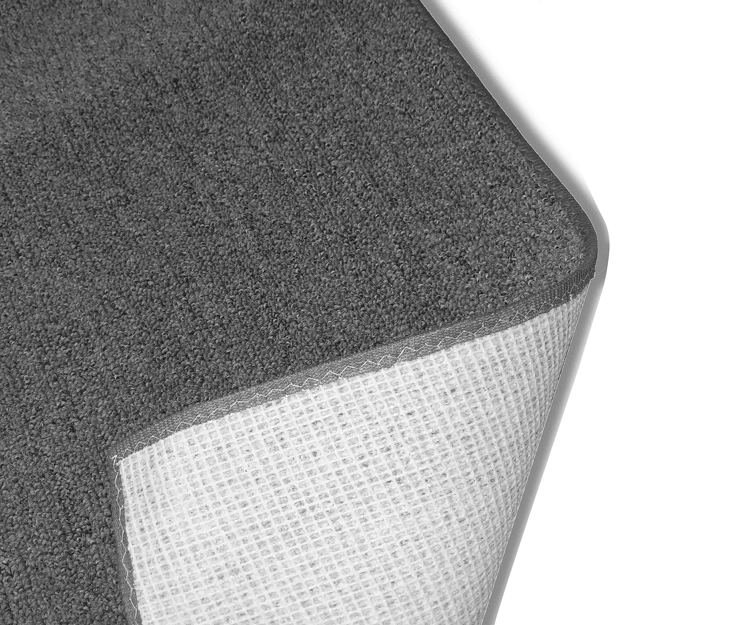 Premium Gunmetal Indoor/Outdoor Area Rug - 11' Round Non-Slip Carpet with Fabric Bound Edges for Living Room, Patio & Bedroom Decor