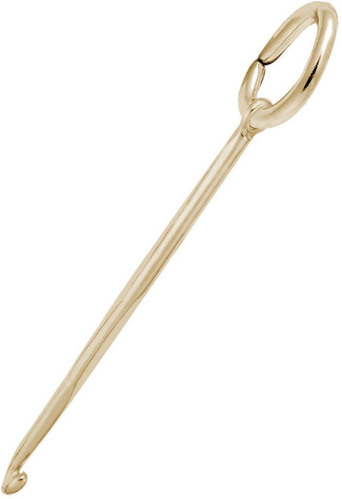 Rembrandt Sterling Silver Crochet Hook Charm Pendant - Elegant Jewelry for Knitters & Craft Lovers - Perfect Gift for Crochet Enthusiasts, DIY Handmade Accessories