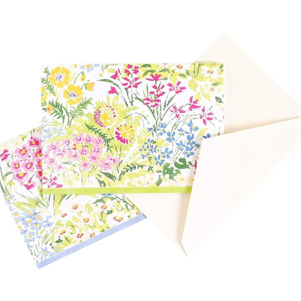 Caspari Meadow Flowers Assorted Boxed Note Cards - Set of 32 Cards & Envelopes | Perfect for Thank You Notes, Greetings, and Special Occasions